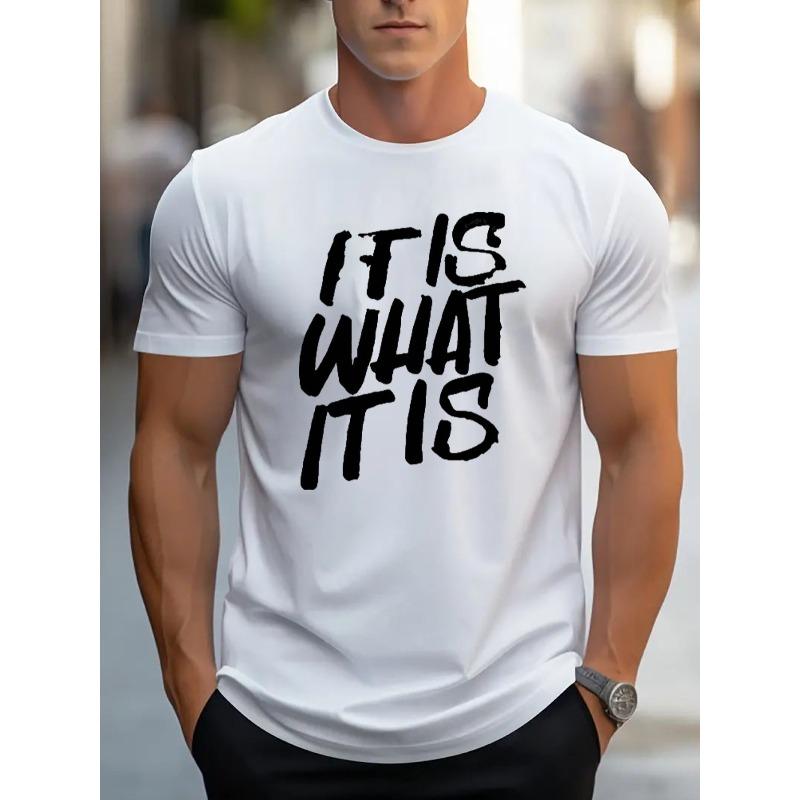 European sizes Mens TShirt Comfortable Crew Neck Casual ShortSleeves Soft Breathable Top Menswear Tshirt Summer Spring Fabric Trendy Letter Print