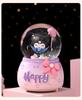 Cartoon Couple Crystal Ball Resin Snow Globe Music Box Toy