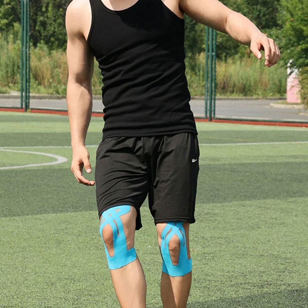 2 db Légáteresztő Előre vágott Kineziológiai Szalag Rugalmas Atlétikai Térdszalag Rugalmas Szalag Sportvédelem