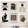 Abstract Matisse Body Line Posters Leaf Boho Black Beige Canvas Paintings Wall Art Print Picture Living Room Interior Home Decor