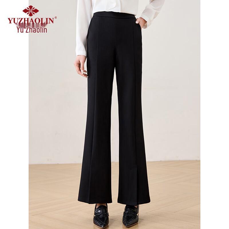 Yuzhaolin Women s High-Waist Micro-Flared Casual Pants L