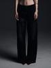 Miteula Washed Cut-Out Wide Denim _ Black