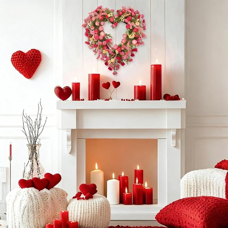 Flexible Size Artificial Tulips Flower Wreath Ornament for Home Entrance Shop Display Durable Plastic Rattan Construction Waterproof Treatments
