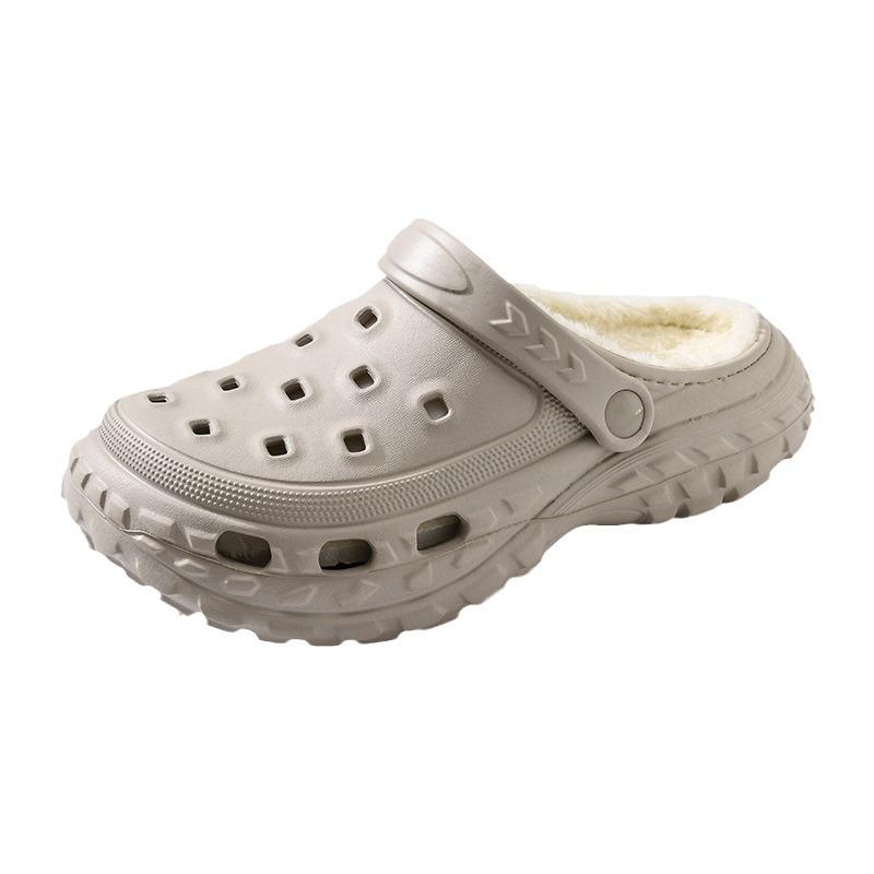 Damen Winter Samt Warme Mehrfarbige Clogs - Lässige Geschlossene Hausschuhe, Konvertierbares Zwei-Wege-Design