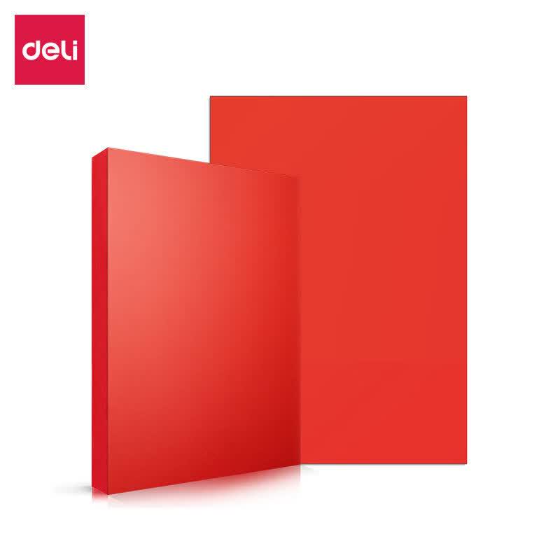 Deli A4 Bright Red Copy Paper 10 Packs