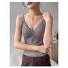 #Autumn New V-neck Threaded Vest Versatile Casual Slim and Comfortable Can Be Worn Outside Small Sling Vest