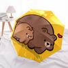 1pc Bear Family Sunset Umbrella with Plastic Handle,Suitable for All Seasons Home Travel Outdoor Umbrellaptys31036