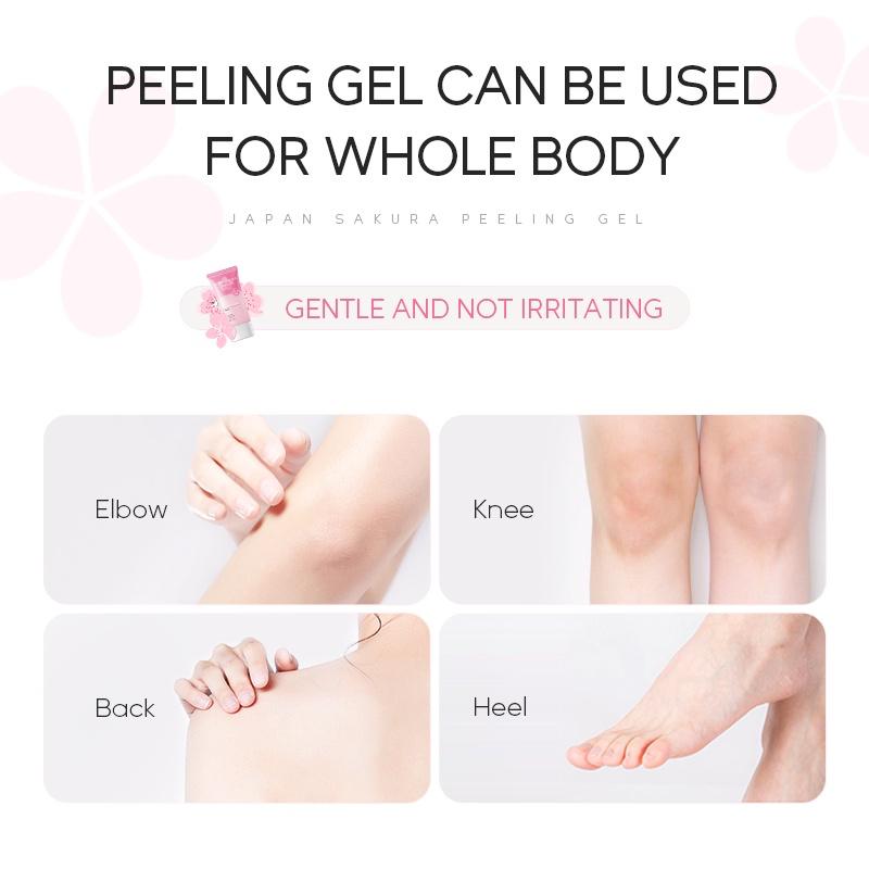 LAIKOU Sakura Facial Scrub Cherry Blossoms Remove Dead Skin Blackhead Peeling Gel Exfoliating Whitening 60g