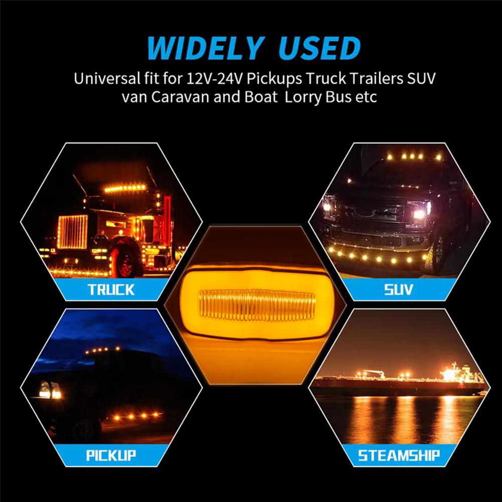 12V 24V LED Side Marker Lights Car External Lights Warning Tail Light Signal Brake Lamps for Truck Trailer Lorry Bus 28LED