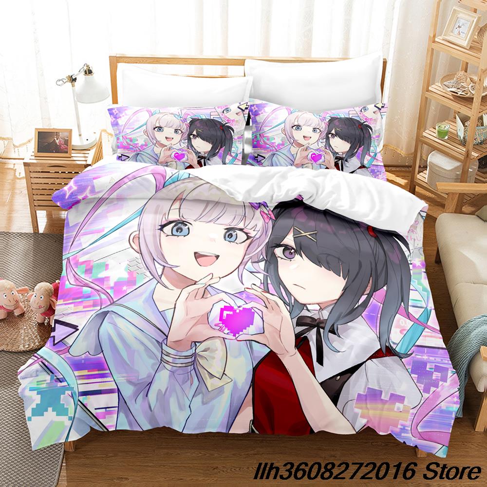 NEDY GIRL OVERDOSE Beding Set Single Twin Ful Quen King-Sized Dimensionsd Dimensions Bed Linen Set Adult People Kid Bedrom Thre-piece Suits Anime