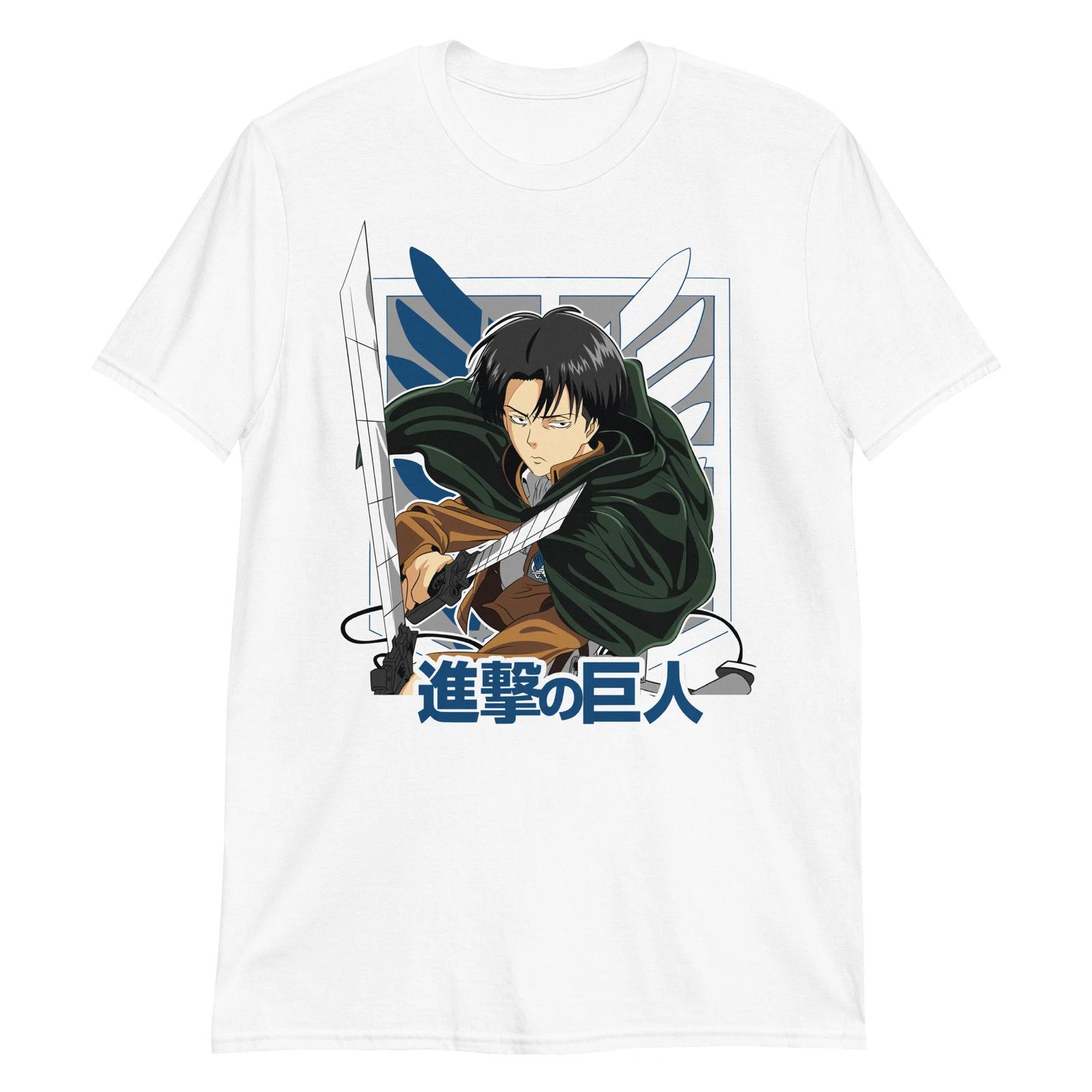 Унисекс Футболка Леви Аккерман, Атака Титанов, манга аниме комикс мультфильм япония S