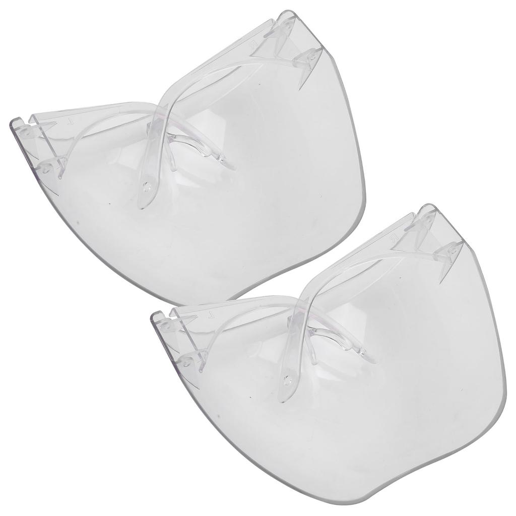 2 Stück Ohrhaken Typ Transparentes Gesichtsschutz Anti-Beschlag Staubdicht Gesichtsabdeckung für Erwachsene Kinder