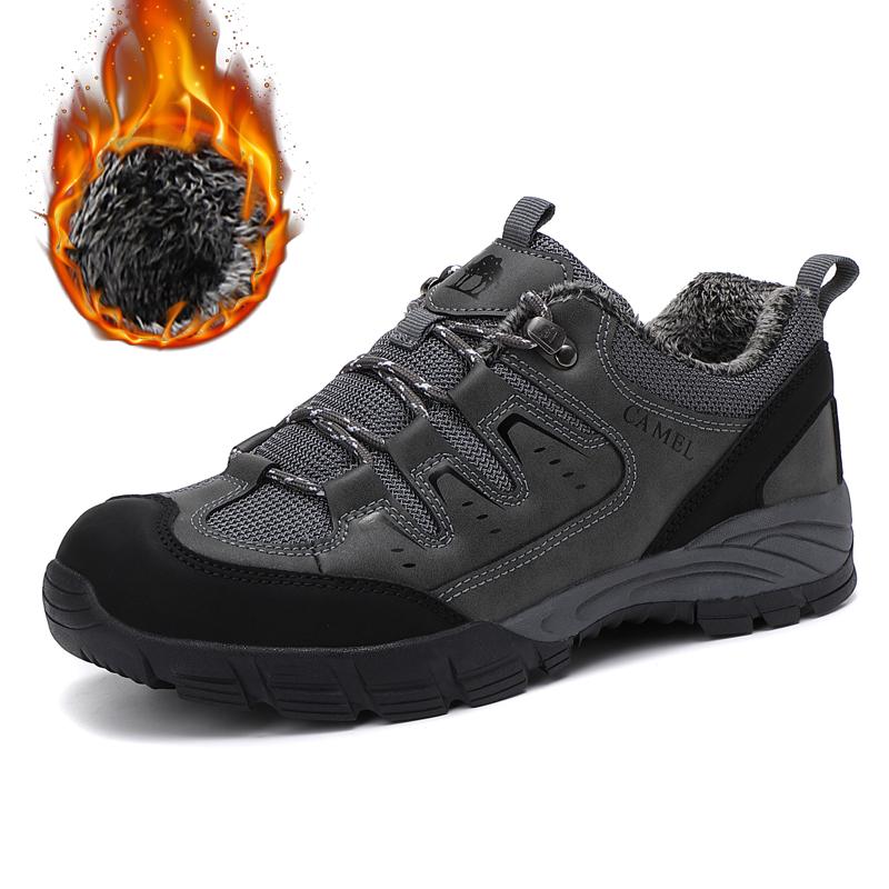 Black Hiking Shoes Men Designer Climbing Trekking Sneakers for Men Non-slip Breathable Wear-resistant Mens Walking Sneakers