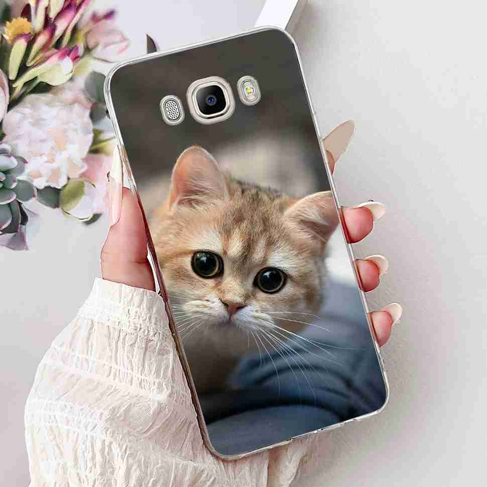 For Samsung Galaxy J7 2016 SM-J710FN Cartoon Animals Soft Silicone TPU Cover For Samsung J7 Core SM-J701F Fashion Flowers Shell