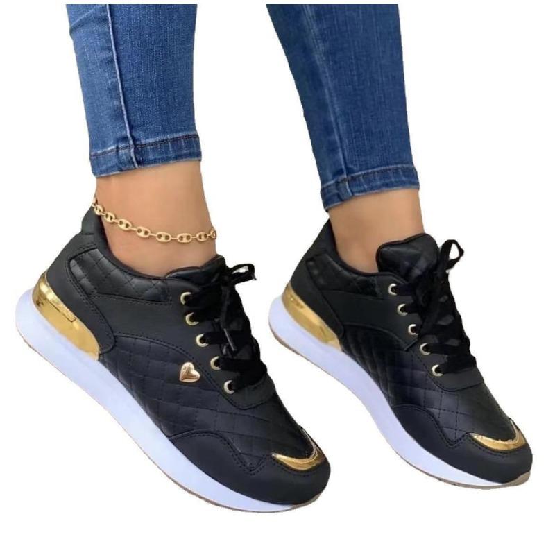 Large size lace-up sneakers for women's summer new casual sneakers for women