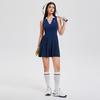 Sports Tennis Dress For Women Casual Vest College Style High Waist Pleated Polo Slim-Fitting Skirt