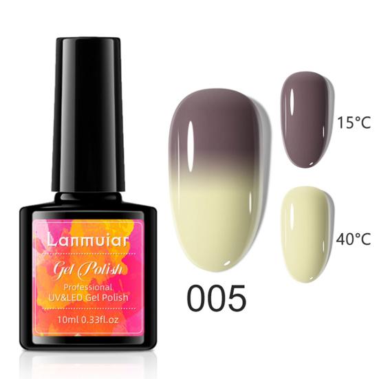 10 ml Schnelltrocknend Sichere Inhaltsstoffe Mehrere Farben Nagellack Temperaturverlaufsänderung Gel-Nagellack Nagelzubehör