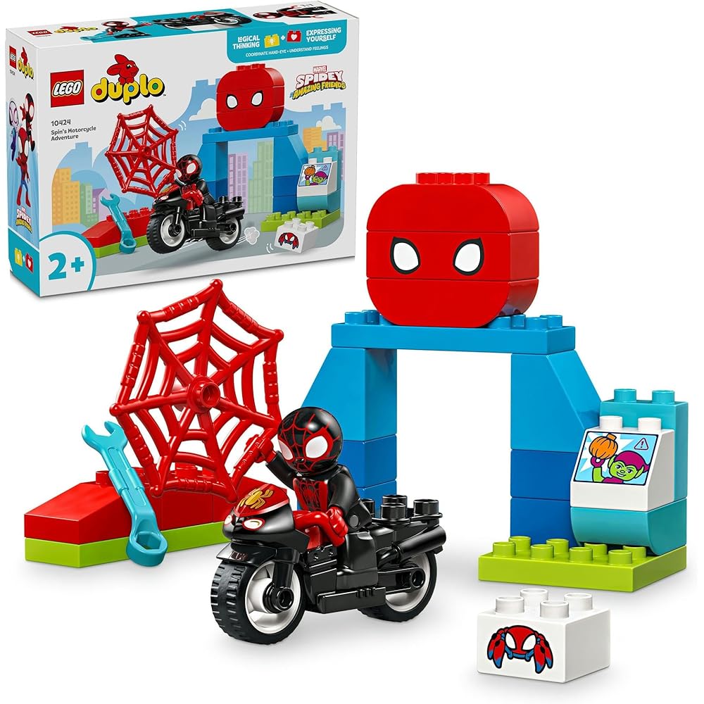 LEGO DUPLO Spin Bike Adventure Toy for Kids 1.5 to 4 Years Educational Building Blocks