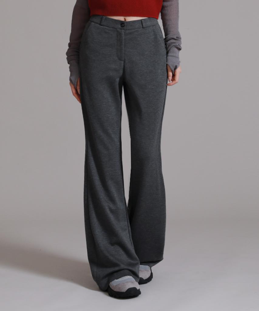 LIKE THE MOST Women'S Spandex Hidden Semi-Bootcut Slacks_Charcoal