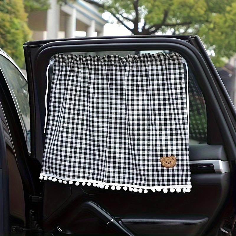 1pc Car Sunshade Curtain, UV Safeguard Suction Cup Shade Cloth, Universal Privacy Sunscreen Heat Insulation Curtain