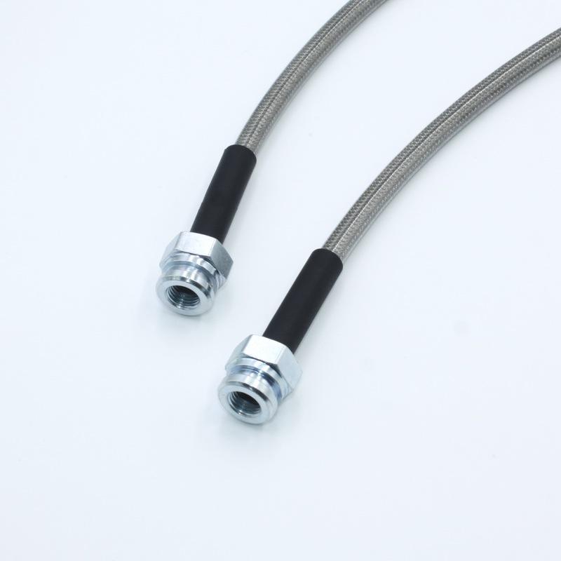 1Pair 10mm 20° Banjo + 3/8-24 Female Inverted AN3 Stainless Braided Universal Hydraulic Brake Hose Clutch Oil Line Tube