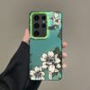 Phone Case For Samsung A56 A36 A26 A24 A16 A14 A12 A32 A50 A70 A22 A30 A34 A54 A52 5G A06 4G Silver Plated IMD Cover Flower