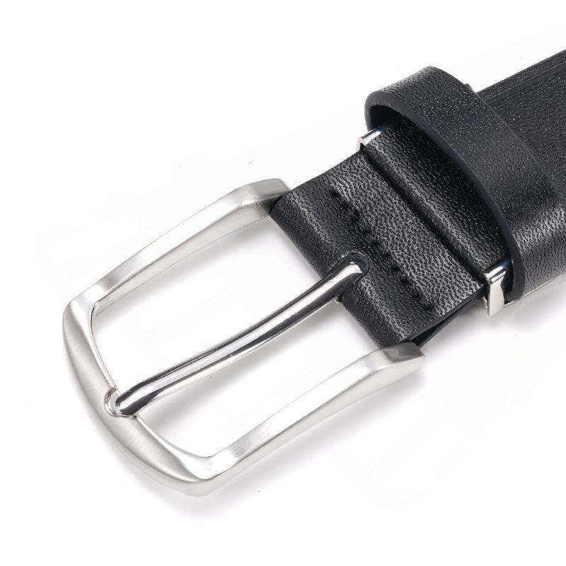 Retro Belt for Men Genuine Leather Casual Business Cowhide Belt for Men Middle Aged and Young Men Fashionable Versatile Pin Buckle Belt