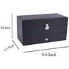 Multifunctional Jewelry Storage Box PU Leather Double Layer 4 Slots Watch Box Case Rings Earrings Bracelet Jewelry Organizer Box