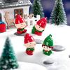 6Pcs Mini Christmas Elves Figurines Cute Elves Little People Decor For Diy Fairy Garden Christmas Tree Holiday Decor