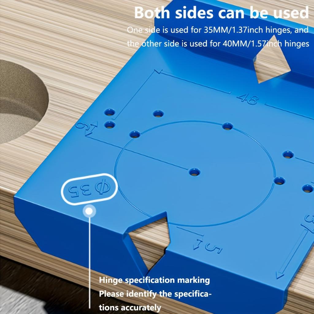 1pc Hinge Drilling Locator Cabinet Door Hinge Punching Positioning Ruler Template Woodworking Hinge Installation Auxiliary Tool