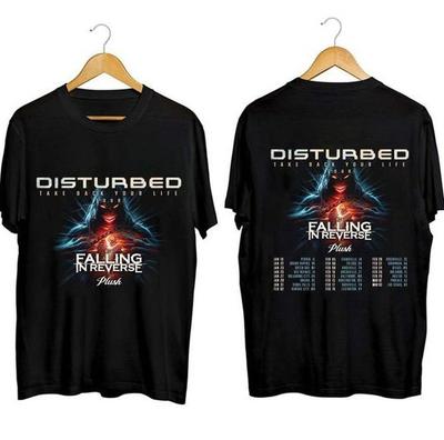Maglietta Tour Disturbed 2024 – T-shirt per Fan della Band a Due Lati