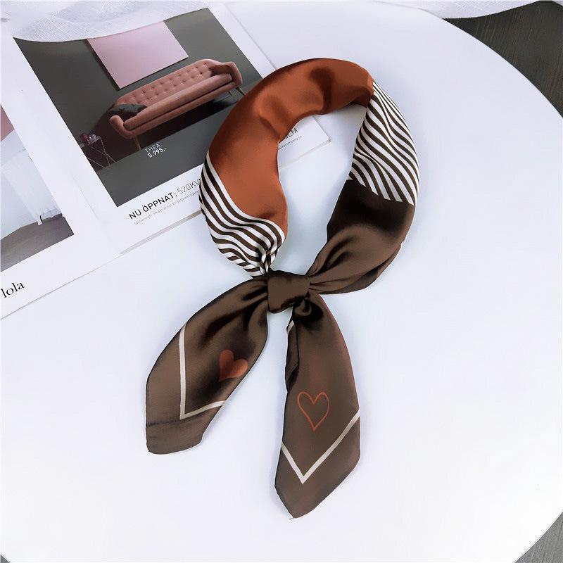 70cm Fashion Bandana Hair Scarf For Women Paisley Print Kerchief Silk Satin Head Scarfs Square Shawl Wraps Neck Scarves For Lady