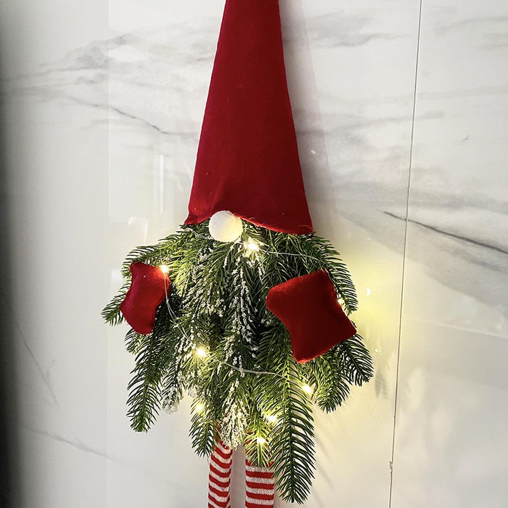 Led Lighted Christmas Hanging Ornament Warm Led Lighted Faceless Gnome Christmas Hanging Ornament Front Door Christmas Decor