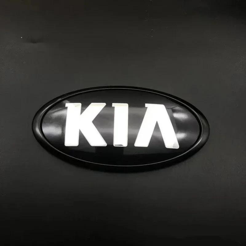QZGF3 ABS Car Front Emblem Rear Trunk Sticker Badge for KIA Sportage K3 K4 K5 KX3 Picanto Rio Ceed Cerato Soul Stonic CARNIVAL Styling