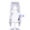 Anime Frieren Cosplay Wig 68cm Silver White Two Ponytails Heat Resistant Synthetic Hair + Wig Cap