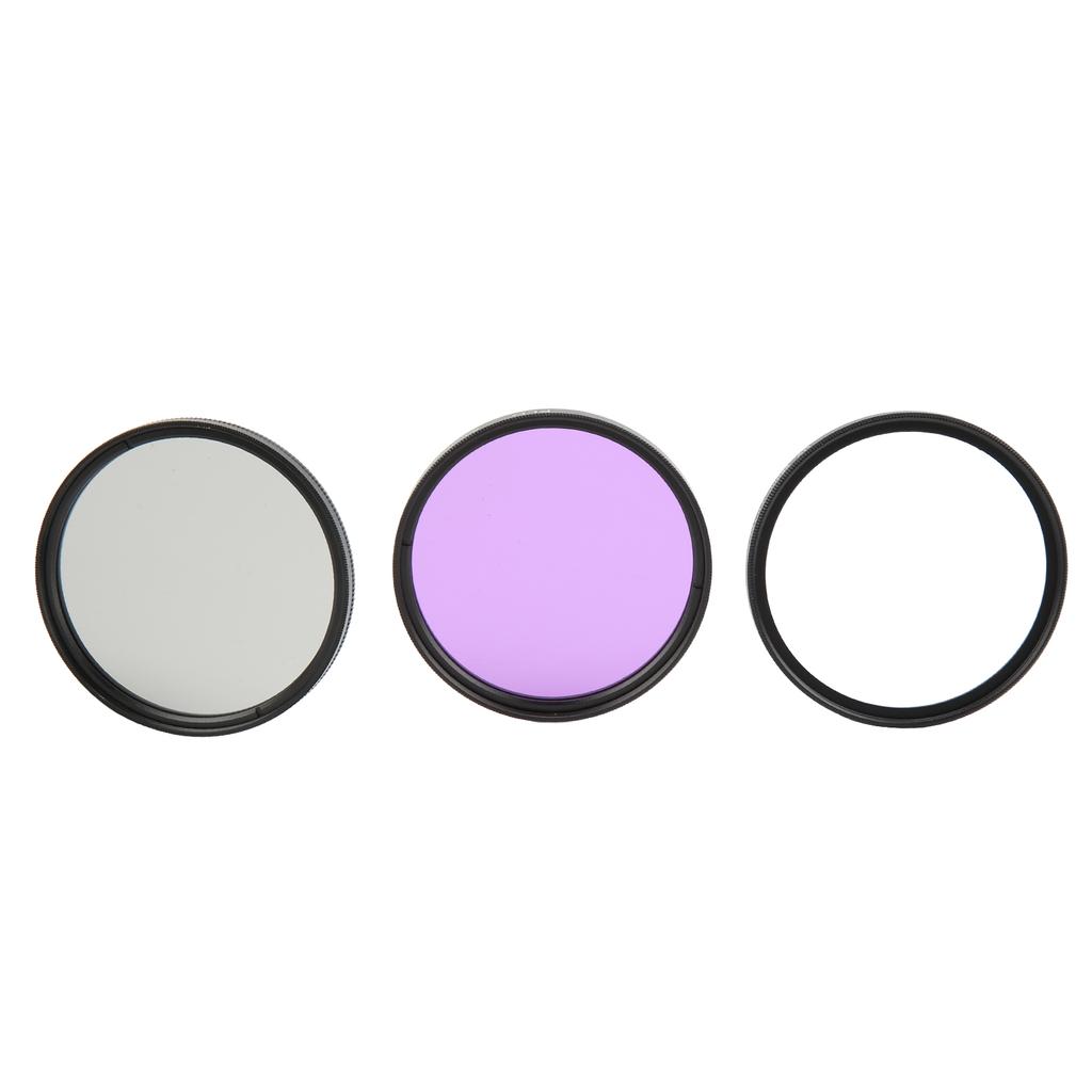 3pcsset Multi Coated Lens Filter Kit UV CPL FLD Lens Filter Set for Digital Camera