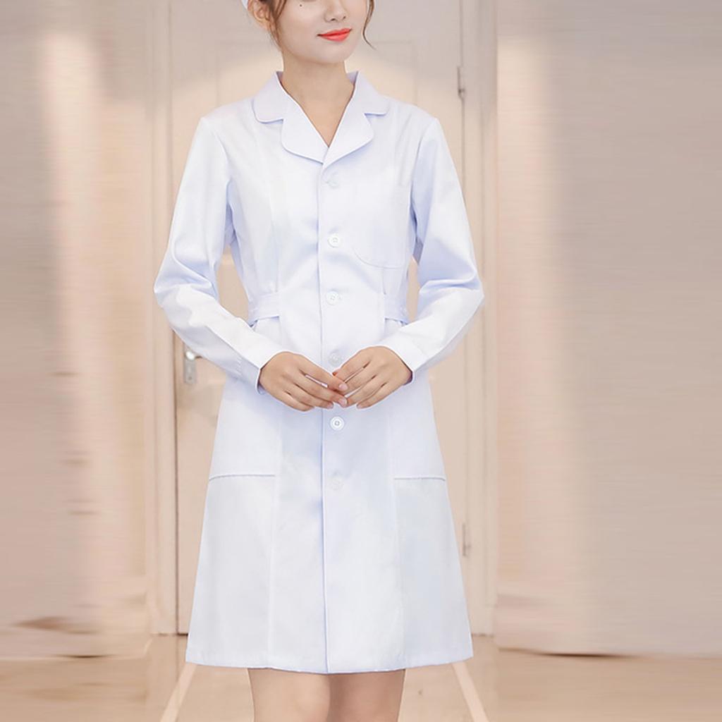 Women's Fashion Up And Down Round Neck Long Sleeve Solid Color  Uniform Dresses