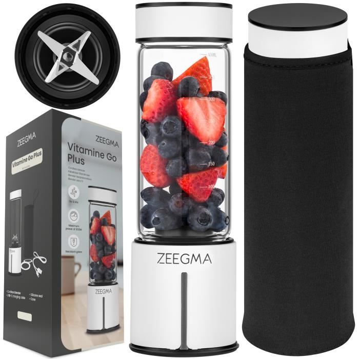 Mixeur Portable - ZEEGMA - Vitamine Go Plus - 465ml - Rechargeable USB - Sans BPA