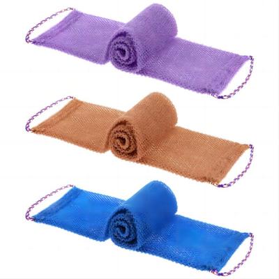 New Reusable African Net Sponge Long Length Back Strap Shower Puff Gentle Exfoliation Thick Foam Exfoliating Net Bathing