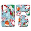 3D Digital Printing Christmas Waterproof Shower Curtain Four-Piece Bathroom Non-Slip Door Mat Bedroom Living Room Floor Mat Carpet