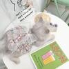 Floral Skirt Printed Dog Dress Princess Style Pet Suspender Skirt Sweet Cat Dress  Dog Clothes