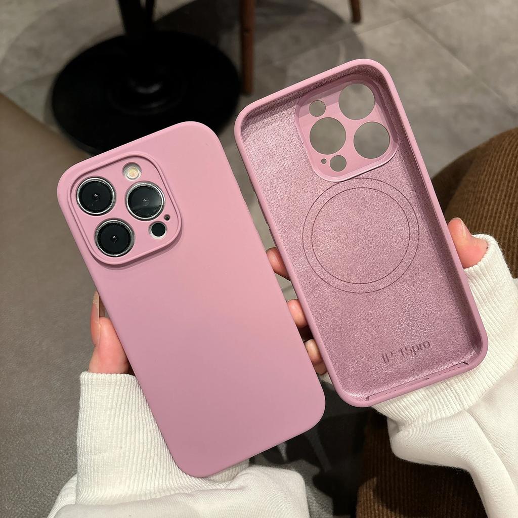 Original Liquid Silicone For Magsafe Case For iPhone 17 16 15 14 12 13 17 Pro Max Air Magnetic Wireless Charge Soft Skin Cover
