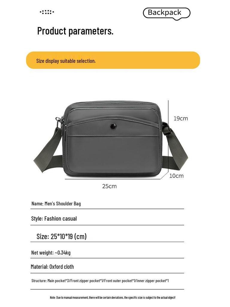 Men's Casual Oxford Cloth Crossbody Backpack for Daily Commute and Sport