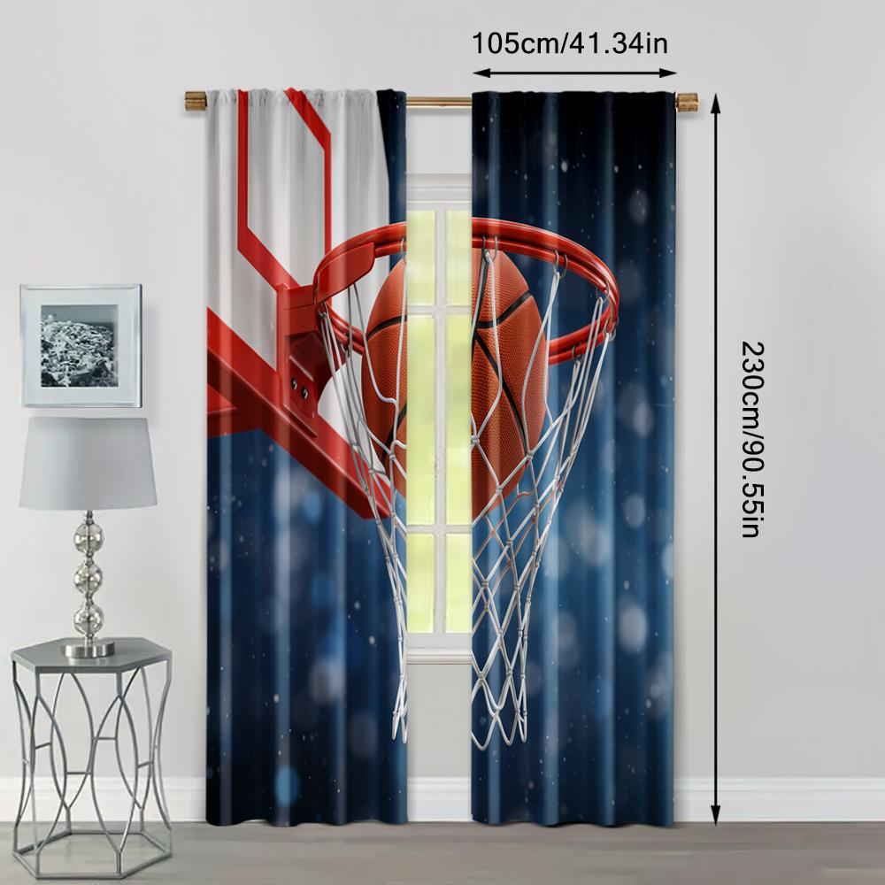 2ks, Závěsy basketbal Všestranná polyesterová tkanina, Bez elektřiny Slavnostní pozadí pro víceúčelové Různé akce