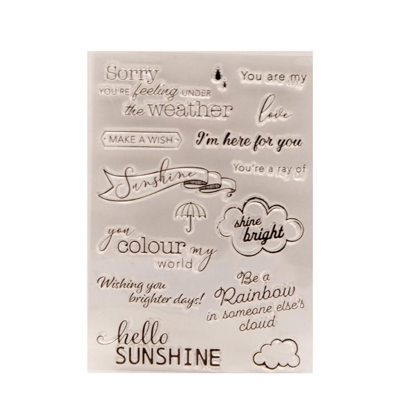 Grußworte Stempelkissen Segenworte Klarer Silikonstempel für Scrapbooking Kartenbasteln, Fotoalbum Dekoration