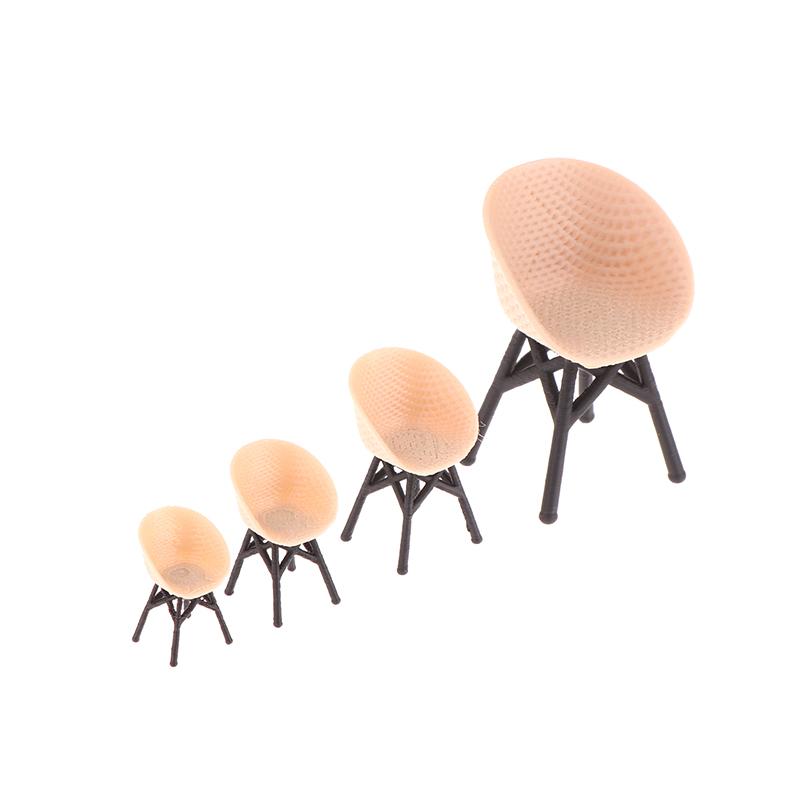 1Pc Dollhouse Miniature Simulation Balcony Rattan Chairs Furniture Model Doll House Accessories Decoration Toy