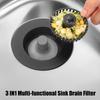 Kitchen Sink Drain Basket Anti Clogging Drain Stoppers Bounce Cores Sink Strainer Wash Basins Drain Filter Easy to Use