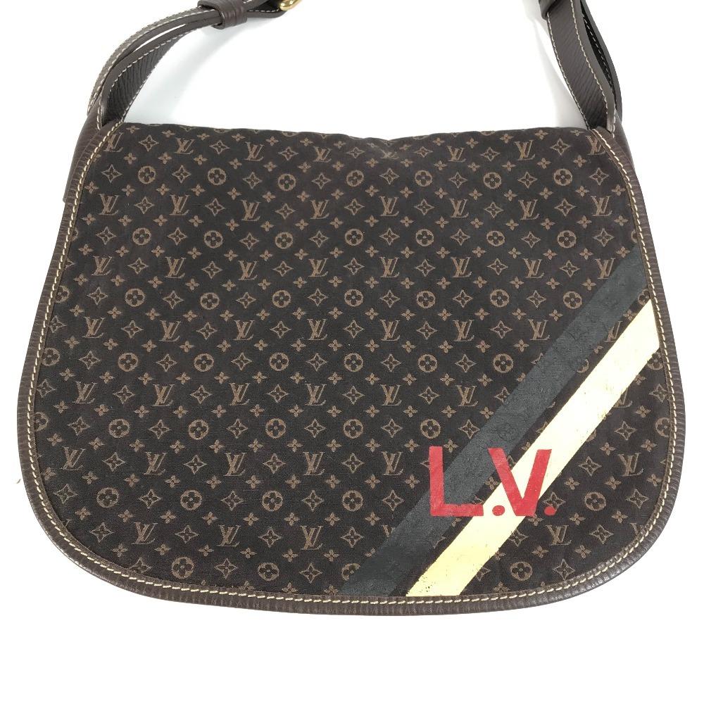 Louis Vuitton M40021 Monogram Mini-Lin Aman Bag Crossbody Flap Shoulder Bag