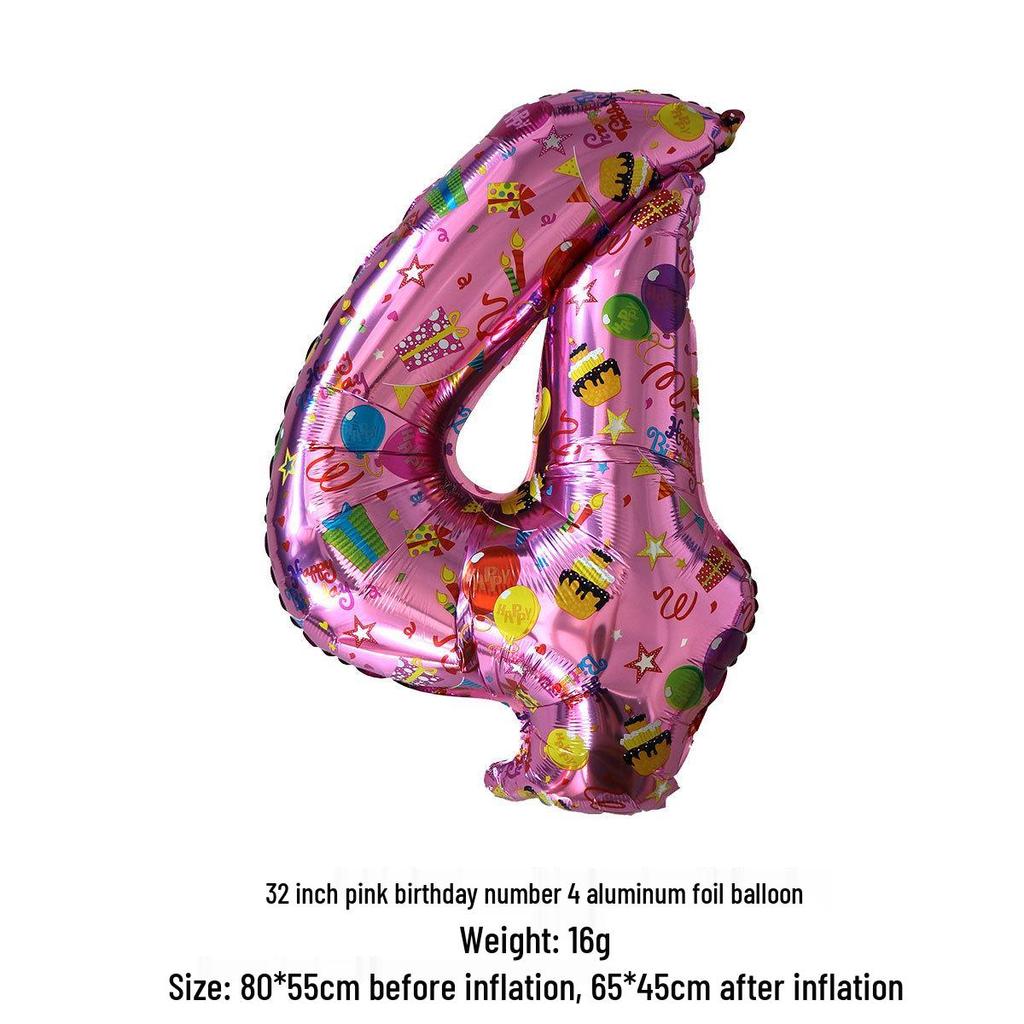 32" Birthday Number Balloons for Kids' Parties & Weddings