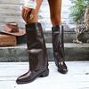 2026 New Women Chunky High Boots Pointed Toe Shoes Sexy Lady Dress Gladiator Shoes Women Autumn New Trend Retro Goth Woman Boots